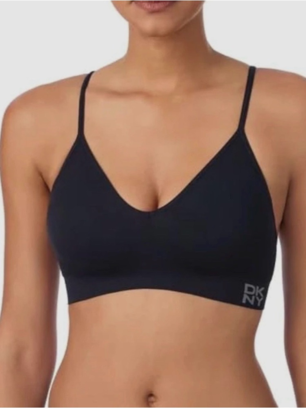 DKNY 2-Pack Seamless Bras, Black & Ivory, Size Small, New in Box